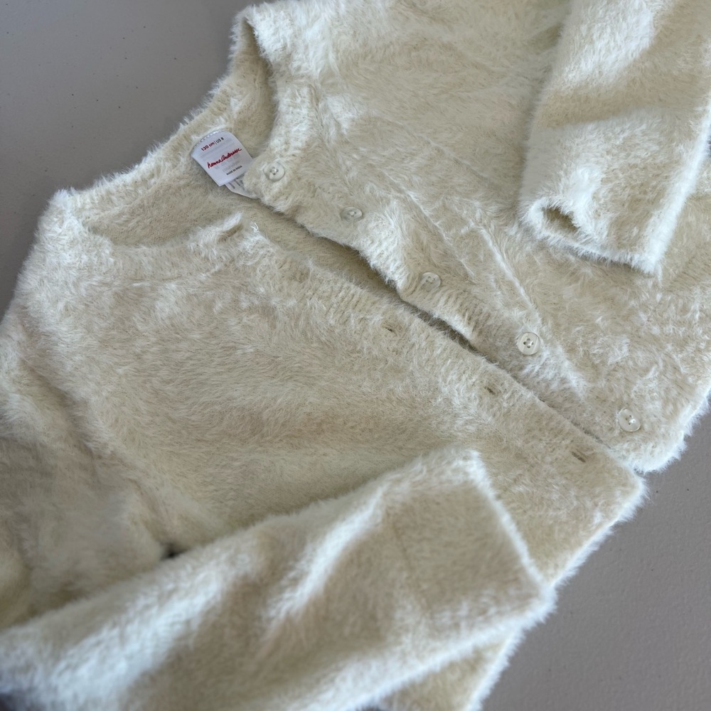 Hanna Andersson Ivory Soft Sweater Cardigan